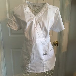 White Grey's Anatomy women's scrub top